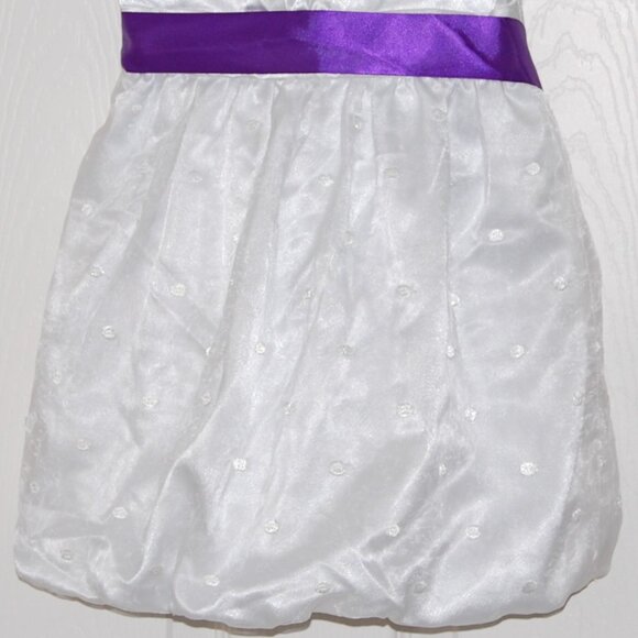 Bundle of 2 NEW Handmade Flower Girl White Satin Dresses, Sizes 4T-6T - Picture 7 of 7